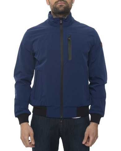 MUSEUM Giacca Uomo Bright Impermeabile Termosaldato Tasche Blu P-TI...