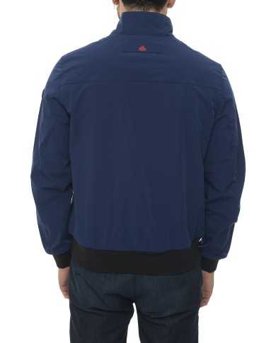 MUSEUM Giacca Uomo Bright Impermeabile Termosaldato Tasche Blu P-TI...