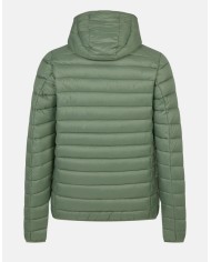 piumino time green da uomo impermeabile con logo | SAVE THE DUCK piumino time green da uomo impermeabile con logo | SAVE THE DUCK