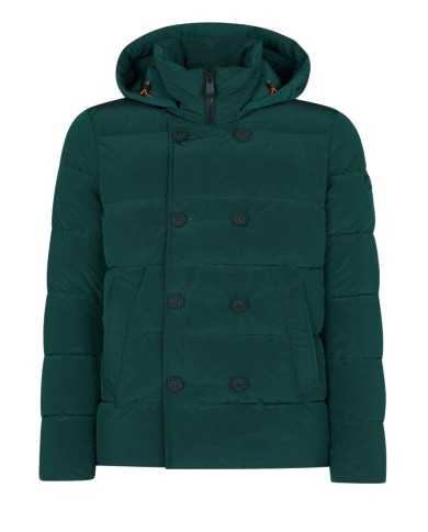 piumino alpine green da uomo con effetto stropicciato | SAVE THE DUCK