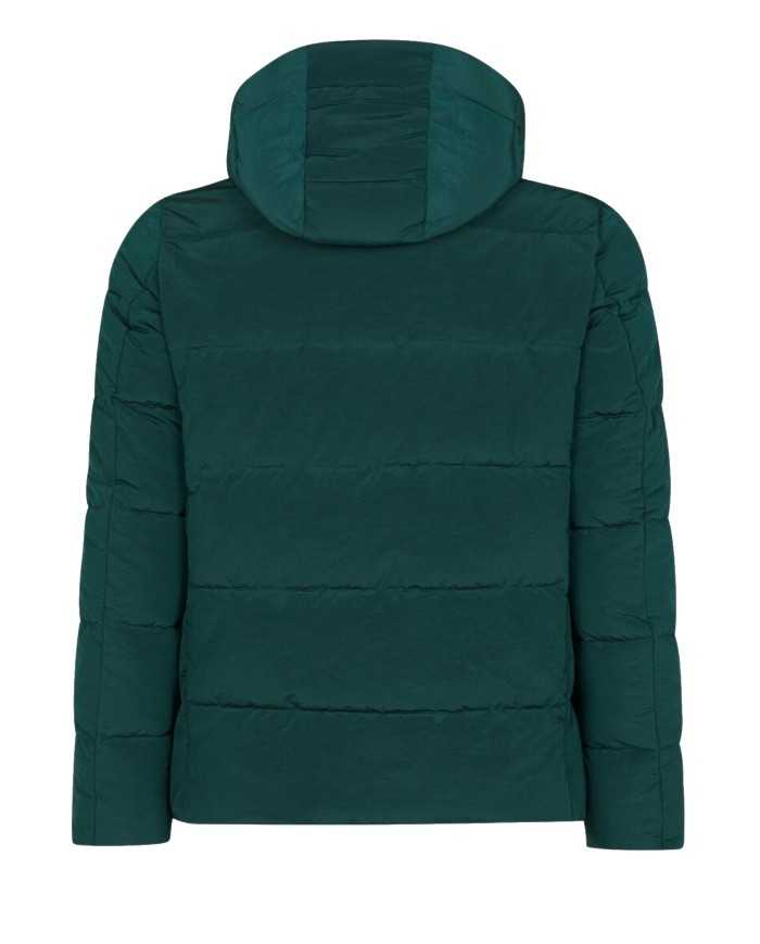 piumino alpine green da uomo con effetto stropicciato | SAVE THE DUCK