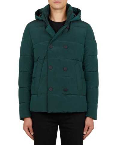 piumino alpine green da uomo con effetto stropicciato | SAVE THE DUCK