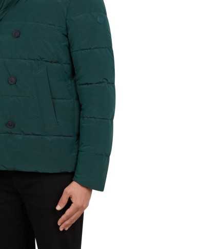 piumino alpine green da uomo con effetto stropicciato | SAVE THE DUCK