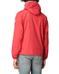 k-way flame red da uomo con logo gommato su manica | SAVE THE DUCK k-way flame red da uomo con logo gommato su manica | SAVE THE DUCK