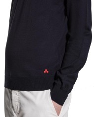 maglia blu grafite da uomo con logo ricamato in fondo | PEUTEREY maglia blu grafite da uomo con logo ricamato in fondo | PEUTEREY