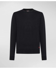 maglia blue grafite da uomo con logo ricamo in contrasto | PEUTEREY maglia blue grafite da uomo con logo ricamo in contrasto | PEUTEREY