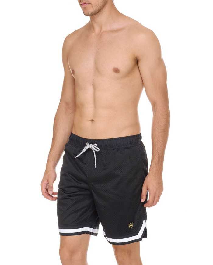 Short mare lungo nero da uomo con tasche | FK Short mare lungo nero da uomo con tasche | FK