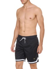 Short mare lungo nero da uomo con tasche | FK