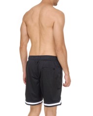 Short mare lungo nero da uomo con tasche | FK