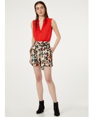 short multicolor donna con cintura sur ton e risvolti | LIU JO short multicolor donna con cintura sur ton e risvolti | LIU JO