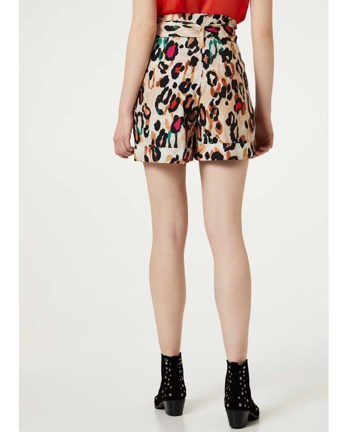 short multicolor donna con cintura sur ton e risvolti | LIU JO short multicolor donna con cintura sur ton e risvolti | LIU JO