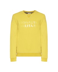 AERONAUTICA MILITARE Felpa Uomo A-TI Maglia Cotone Girocollo Gialla...