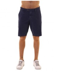bermuda blu indigo da uomo con tasche a filetto e passanti | HOMEWARD