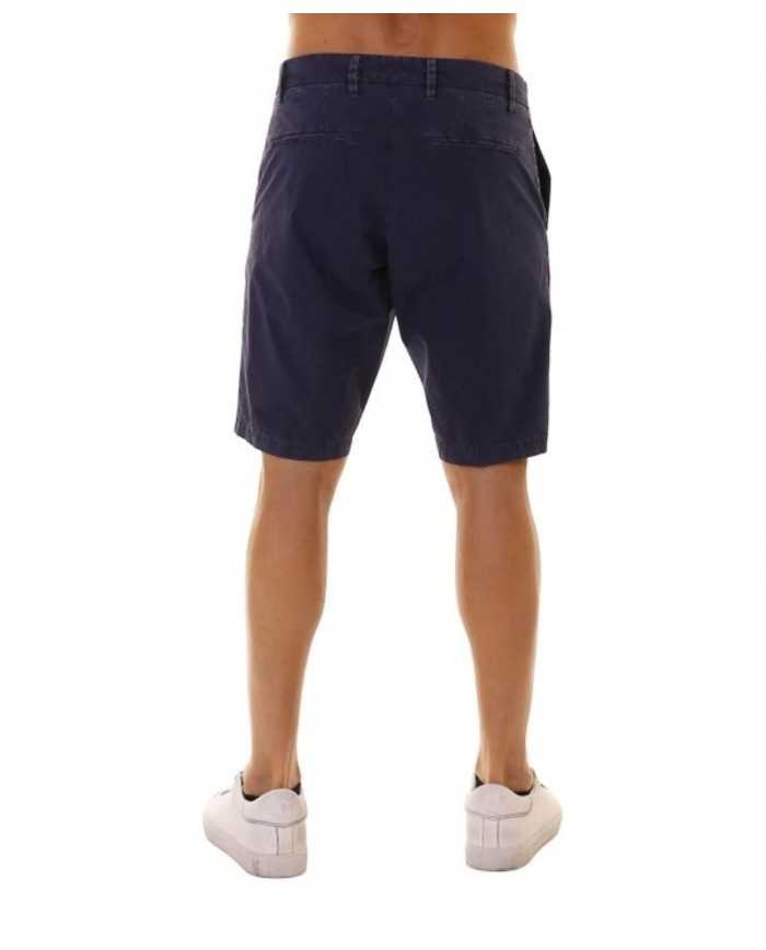bermuda blu indigo da uomo con tasche a filetto e passanti | HOMEWARD