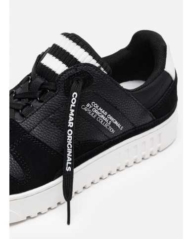 sneakers nere da uomo con inserti bicolor e costine e loghi | COLMAR sneakers nere da uomo con inserti bicolor e costine e loghi | COLMAR