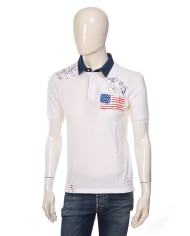 BOB Company Polo Uomo Luis Cotone Ricamata Blu Bianca America P-TI ... BOB Company Polo Uomo Luis Cotone Ricamata Blu Bianca America P-TI ...