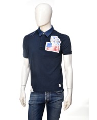 BOB Company Polo Uomo Luis Cotone Ricamata Blu Bianca America P-TI ... BOB Company Polo Uomo Luis Cotone Ricamata Blu Bianca America P-TI ...