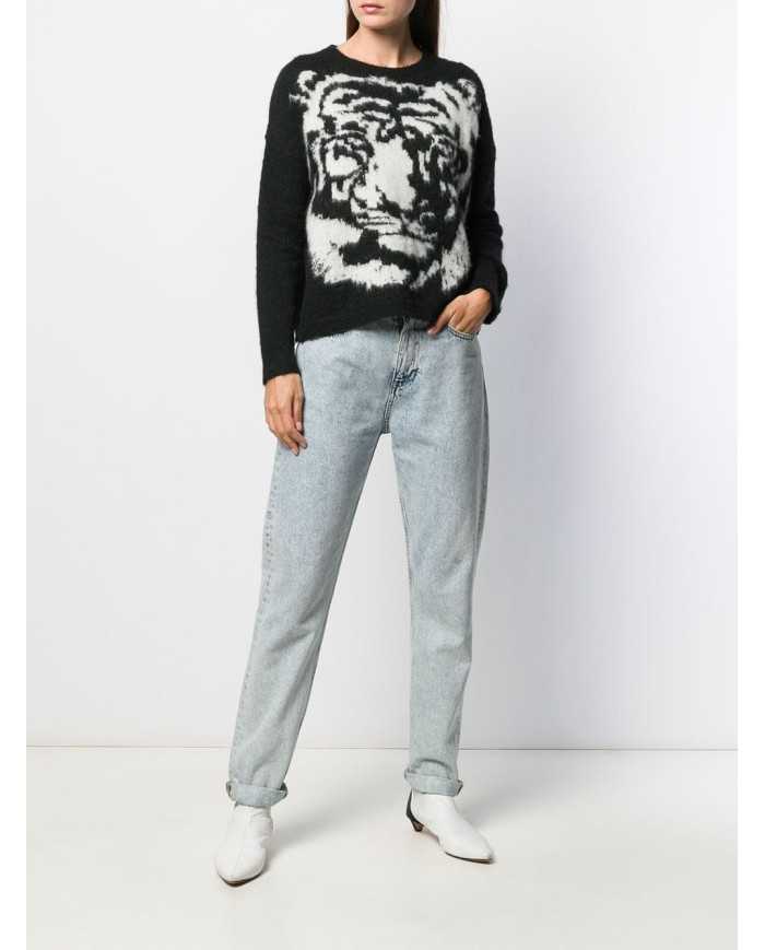 LIU JO Maglia Donna A-TI Maglione Girocollo Alpaca Lana Tigre Nero ... LIU JO Maglia Donna A-TI Maglione Girocollo Alpaca Lana Tigre Nero ...
