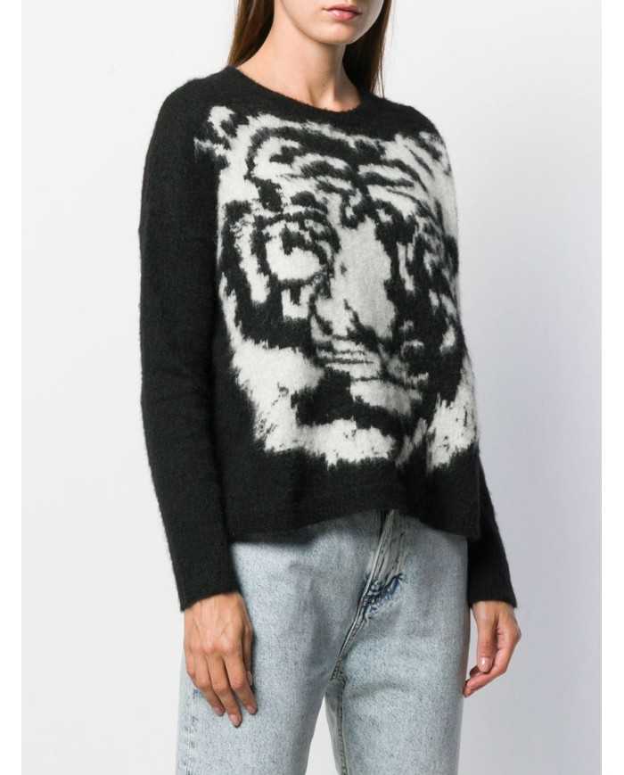 LIU JO Maglia Donna A-TI Maglione Girocollo Alpaca Lana Tigre Nero ... LIU JO Maglia Donna A-TI Maglione Girocollo Alpaca Lana Tigre Nero ...