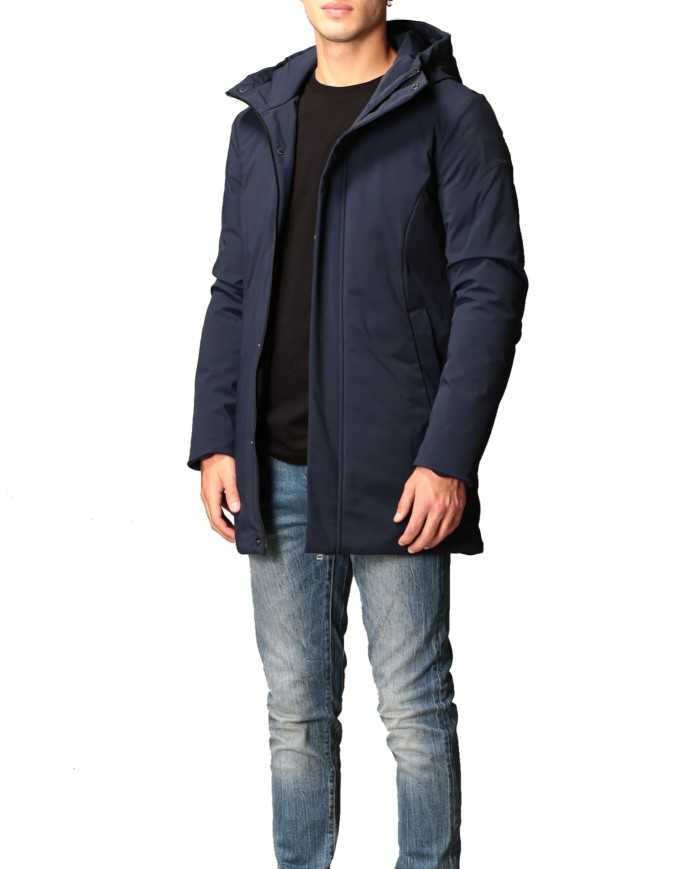 giaccone maverick nero da uomo foderato ripstop | PEUTERY