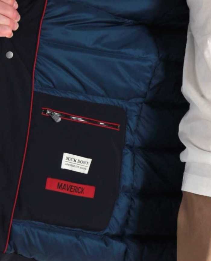 giaccone maverick nero da uomo foderato ripstop | PEUTERY