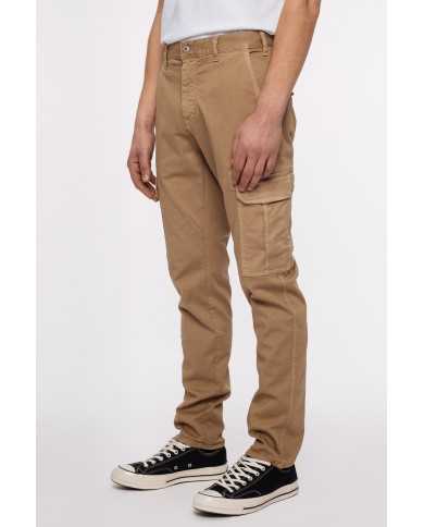 pantaloni cargo sabbia uomo con label logata | ROY ROGER'S pantaloni cargo sabbia uomo con label logata | ROY ROGER'S