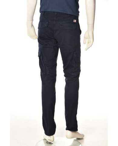 pantaloni cargo navy scuro uomo con label logata | ROY ROGER'S pantaloni cargo navy scuro uomo con label logata | ROY ROGER'S