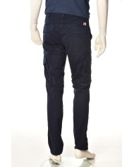 pantaloni cargo navy scuro uomo con label logata | ROY ROGER'S pantaloni cargo navy scuro uomo con label logata | ROY ROGER'S