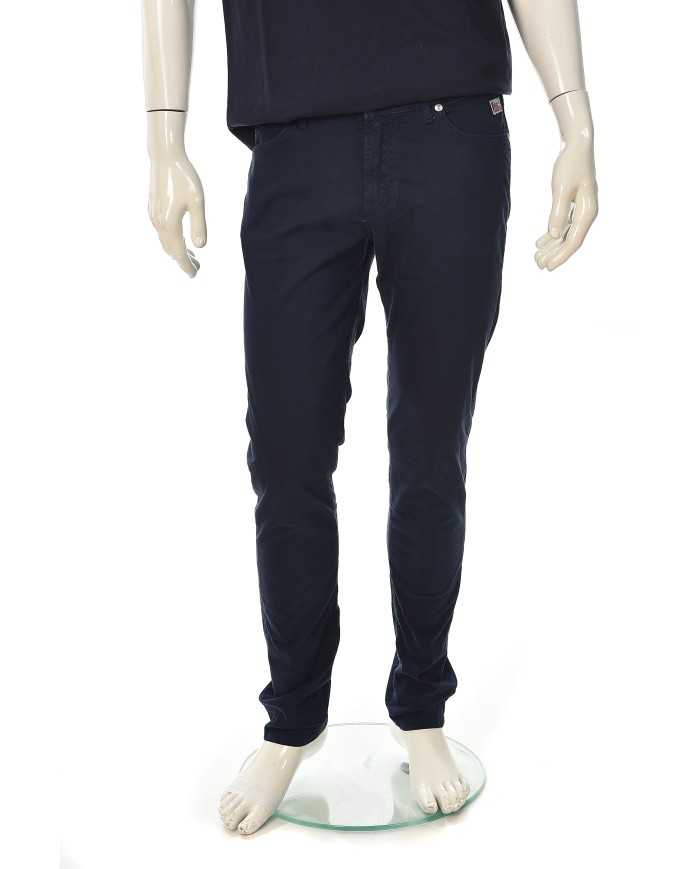 pantalone blue navy da uomo con etichetta ricamata | ROY ROGER'S pantalone blue navy da uomo con etichetta ricamata | ROY ROGER'S