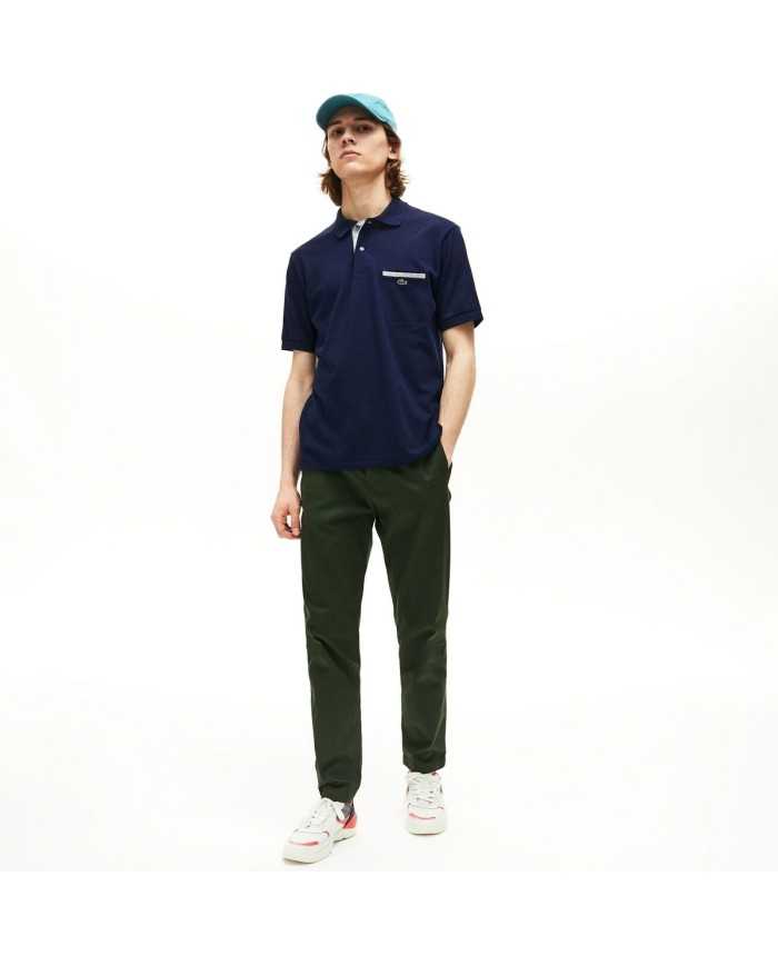 LACOSTE Polo Uomo PH1981 Maglia Cotone Elasticizzata Blu Nera Nuova... LACOSTE Polo Uomo PH1981 Maglia Cotone Elasticizzata Blu Nera Nuova...