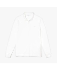 Polo bianca da uomo con finiture e logo ricamo | LACOSTE