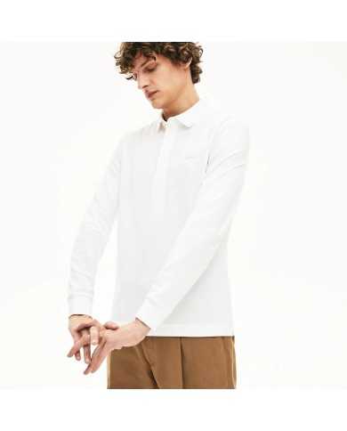 Polo bianca da uomo con finiture e logo ricamo | LACOSTE Polo bianca da uomo con finiture e logo ricamo | LACOSTE