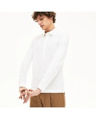 Polo bianca da uomo con finiture e logo ricamo | LACOSTE