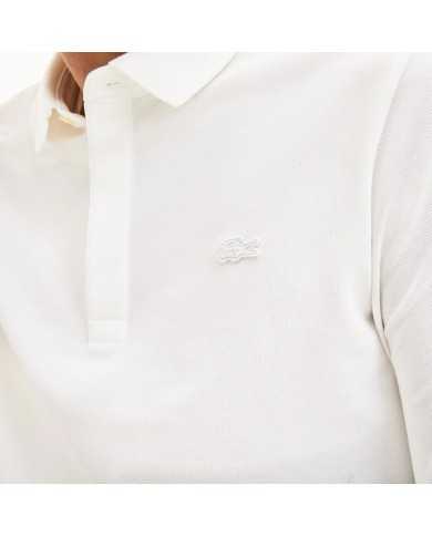 Polo bianca da uomo con finiture e logo ricamo | LACOSTE Polo bianca da uomo con finiture e logo ricamo | LACOSTE