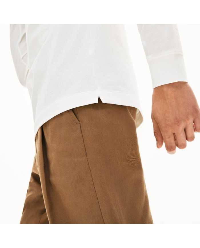Polo bianca da uomo con finiture e logo ricamo | LACOSTE