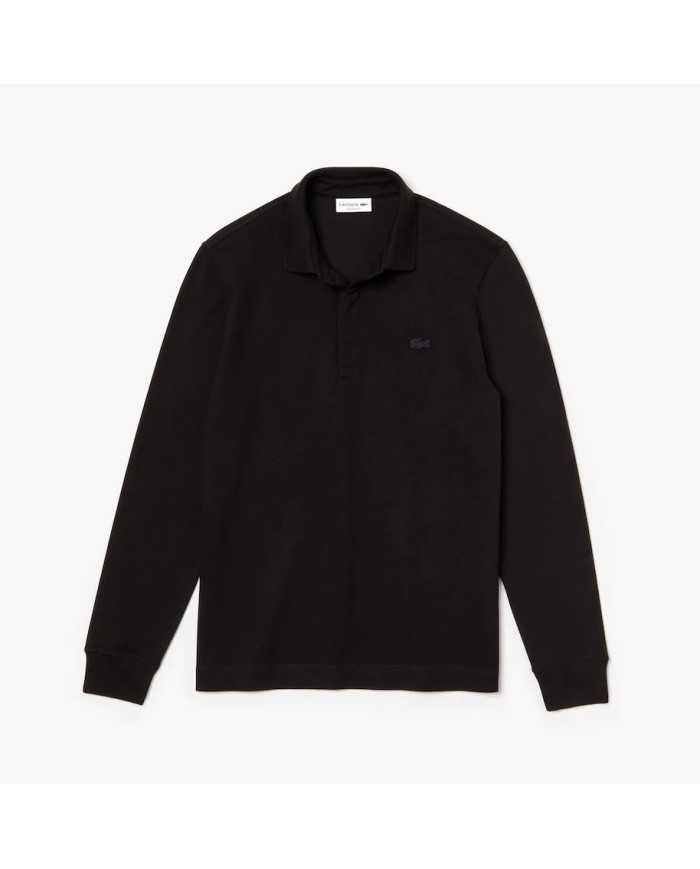 Polo noir da uomo con finiture e logo ricamo | LACOSTE Polo noir da uomo con finiture e logo ricamo | LACOSTE