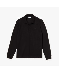 Polo noir da uomo con finiture e logo ricamo | LACOSTE