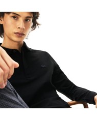 Polo noir da uomo con finiture e logo ricamo | LACOSTE