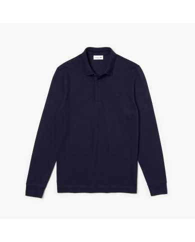 Polo bleu marine da uomo con finiture e logo ricamo | LACOSTE Polo bleu marine da uomo con finiture e logo ricamo | LACOSTE
