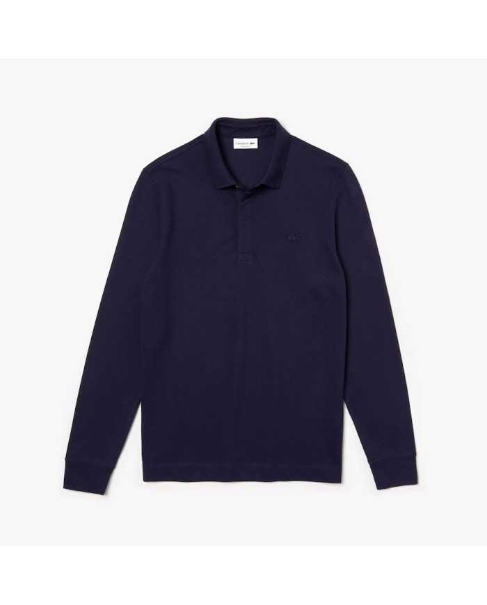 Polo bleu marine da uomo con finiture e logo ricamo | LACOSTE Polo bleu marine da uomo con finiture e logo ricamo | LACOSTE