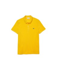 polo gialla da uomo con logo ricamato davanti | LACOSTE