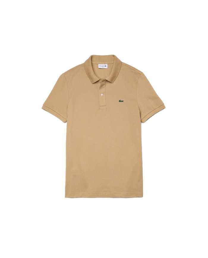 polo beige da uomo con logo ricamato davanti | LACOSTE polo beige da uomo con logo ricamato davanti | LACOSTE