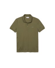 polo verde cachi da uomo con logo ricamato davanti | LACOSTE polo verde cachi da uomo con logo ricamato davanti | LACOSTE