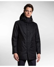 giacca blu da uomo con capuccio a visiera e collo alto | PEUTEREY giacca blu da uomo con capuccio a visiera e collo alto | PEUTEREY