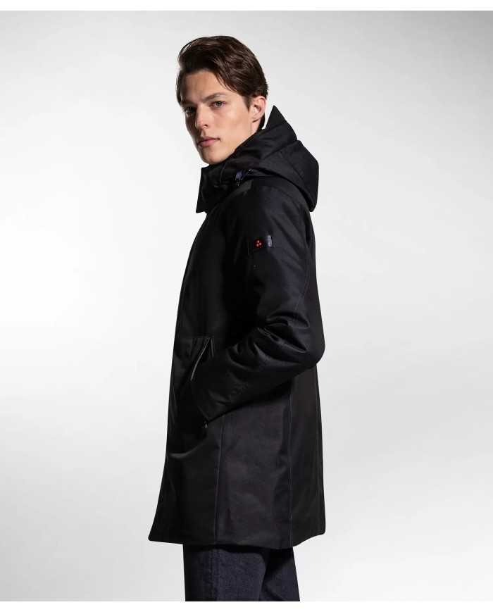 giacca blu da uomo con capuccio a visiera e collo alto | PEUTEREY giacca blu da uomo con capuccio a visiera e collo alto | PEUTEREY