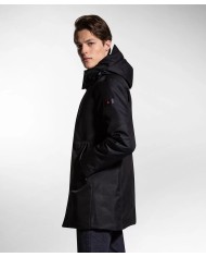 giacca blu da uomo con capuccio a visiera e collo alto | PEUTEREY giacca blu da uomo con capuccio a visiera e collo alto | PEUTEREY