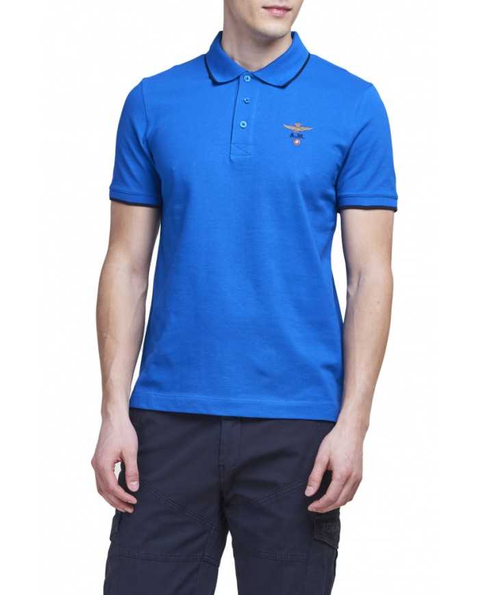 AERONAUTICA MILITARE Polo Uomo PO1308 P-ES Cotone Bianca Celeste Nu... AERONAUTICA MILITARE Polo Uomo PO1308 P-ES Cotone Bianca Celeste Nu...