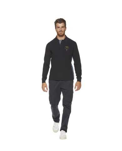AERONAUTICA MILITARE Polo Uomo PO1370 A-TI Cotone Pique Blu Nera Ve... AERONAUTICA MILITARE Polo Uomo PO1370 A-TI Cotone Pique Blu Nera Ve...