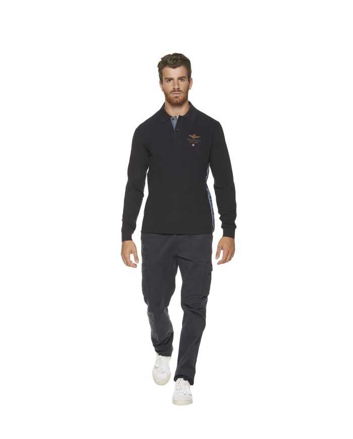 AERONAUTICA MILITARE Polo Uomo PO1370 A-TI Cotone Pique Blu Nera Ve... AERONAUTICA MILITARE Polo Uomo PO1370 A-TI Cotone Pique Blu Nera Ve...