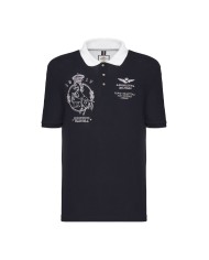Polo blu navy uomo con ricami e logo | AERONATUTICA MILITARE Polo blu navy uomo con ricami e logo | AERONATUTICA MILITARE